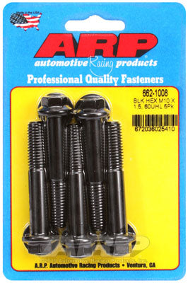 ARP 662-1008 Metric Thread Bolt Kit M10 x 1.50 x 60 hex black oxide bolts Photo-1 