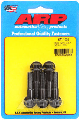 ARP 671-1004 Metric Thread Bolt Kit M8 x 1.25 x 35mm 12pt black oxide bolts Photo-1 