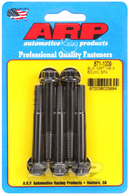 ARP 671-1009 Metric Thread Bolt Kit M8 x 1.25 x 60mm 12pt black oxide bolts Photo-1 
