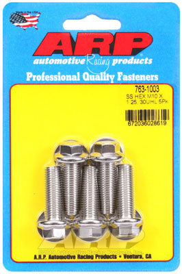 ARP 763-1003 Metric Thread Bolt Kit M10 x 1.25 x 30 hex SS bolts Photo-1 