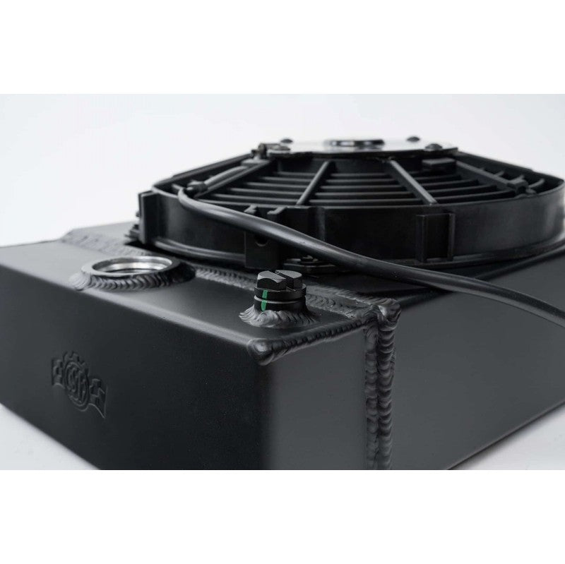CSF 7065B Cooling Radiator KING COOLER for Drag Race Includes 9-inch SPAL Fan (black) Photo-4 