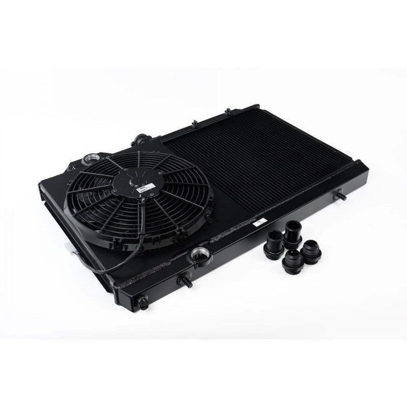 CSF 7075B Full Size Slim All Aluminum Radiator with 12-inch SPAL Fan and Shroud (black) for MITSUBISHI Lancer Evolution 4/5/6/7/8/9 1996-2007 Photo-1 