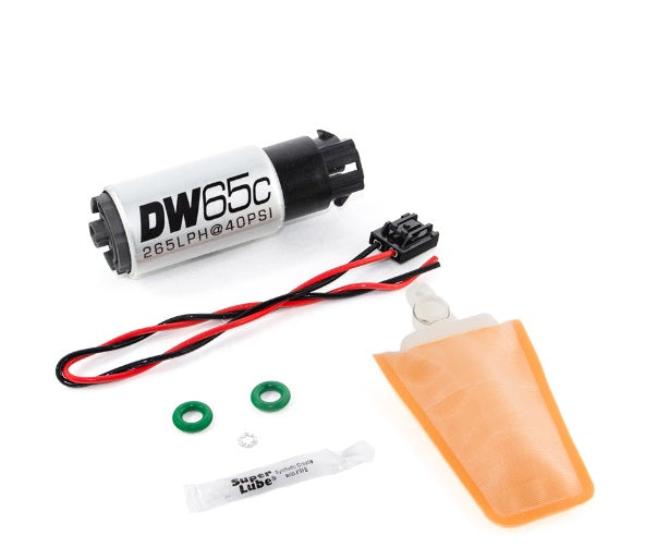 DEATSCHWERKS 9-652-1006 DW65C series, 265lph compact fuel pump w/mounting clips w/Install kit for Photo-1 