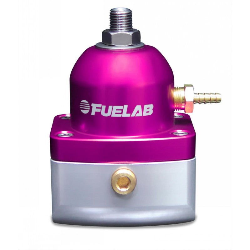 FUELAB 53501-4 Mini Fuel Pressure Regulator EFI (25-90 psi, 6AN-In, 6AN-Out) Purple Photo-1 